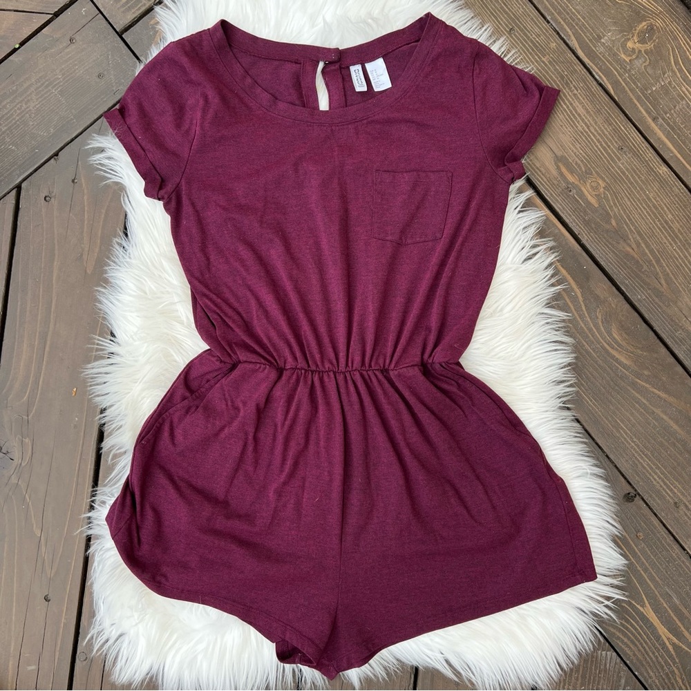 H&M Maroon T shirt Romper